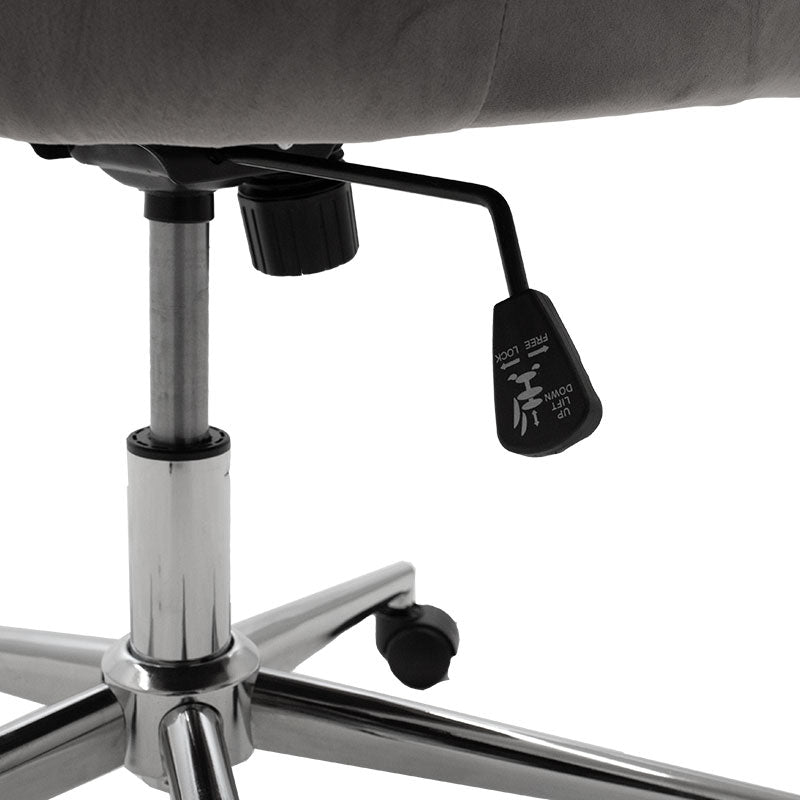 Мениджърски офис стол Kido в цвят сиво кадифе