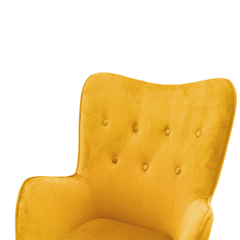 Мениджърски офис стол Kido жълто кадифе