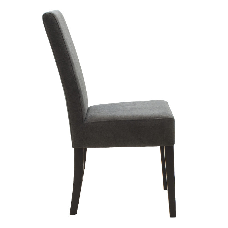 Дървен стол Ditta с тъмно сива дамаска - дървени крака венге