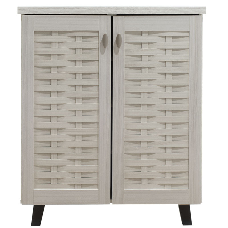 Шкаф за обувки MANTAM 12 чифта бяло-сив 78x40x92 см