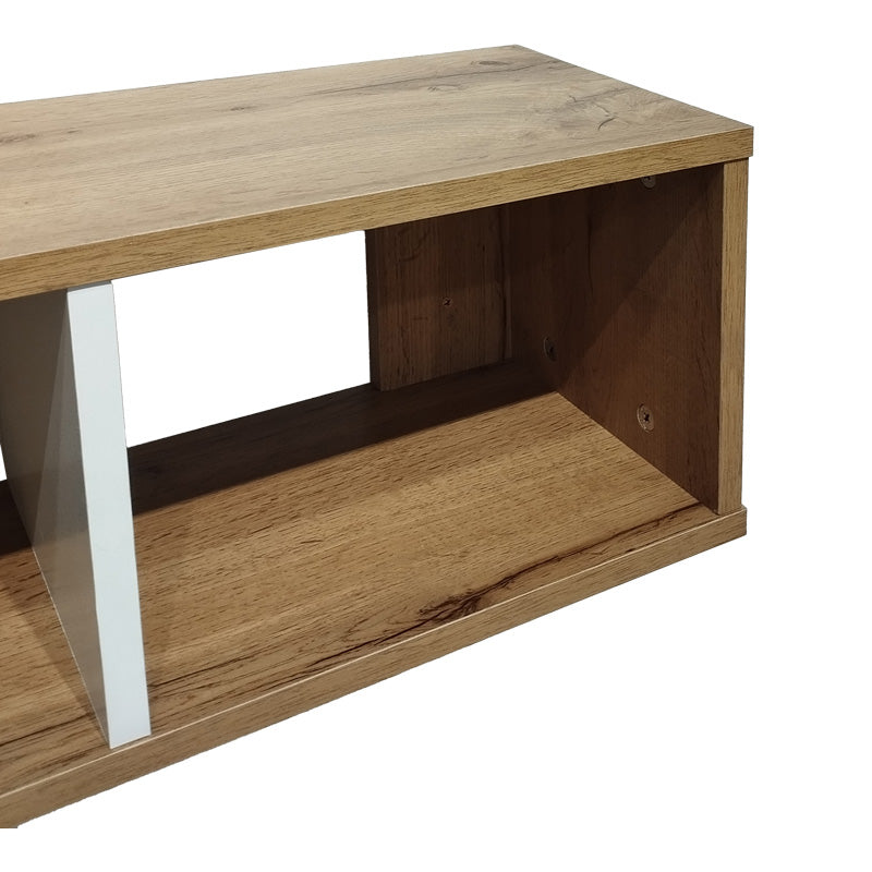 Стенен рафт Flevior сонома-бял цвят 90x22x25.6cм