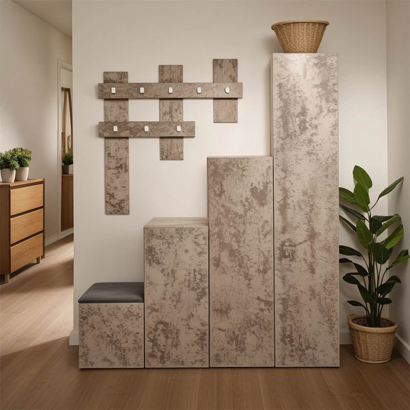 Мебели за входно антре Nenich в нюанс цвят 150x37x180см