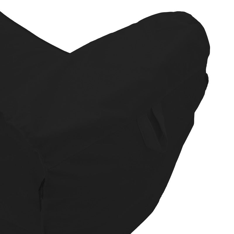 Шезлонг Lara водоустойчив в черен цвят 60x150x40см