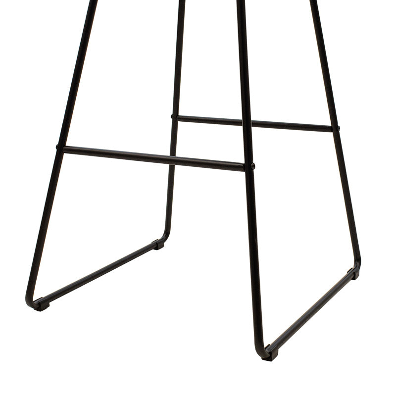 Seth бар стол черна метална тел с черна PVC възглавница 99см