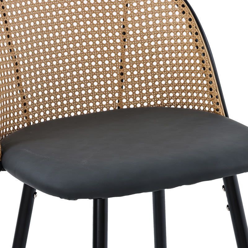 Бар стол Kace естествен-черен -антрацит цвят 43x55x102см