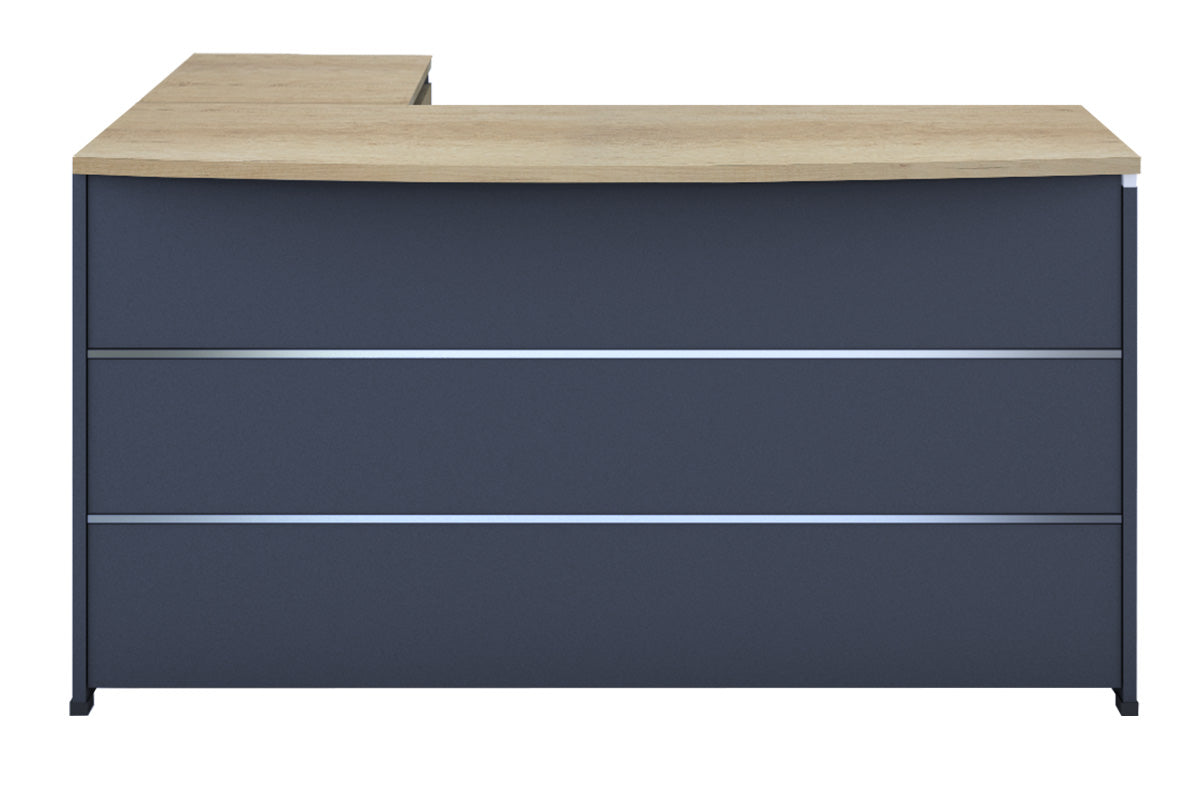 Професионално реверсивно бюро Lotus естествен-антрацит цвят 180x160x75см