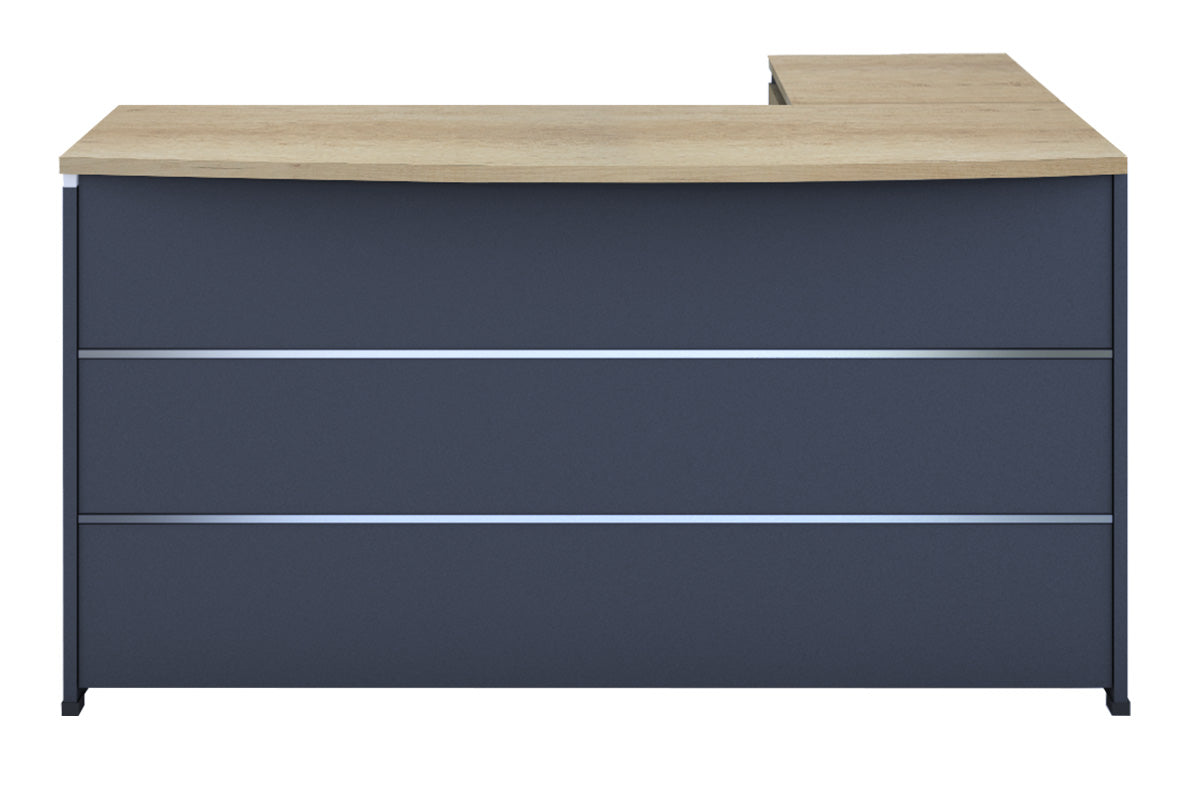 Професионално реверсивно бюро Lotus естествен-антрацит цвят 180x160x75см