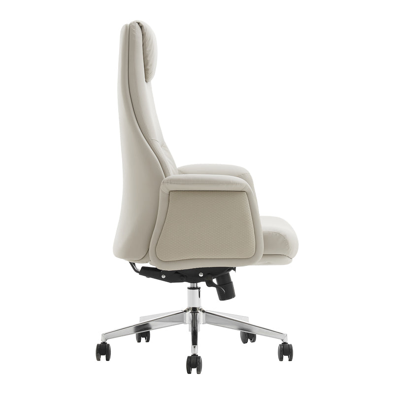 Мениджърски офис стол Rekter PU в бежов цвят 77x65x119-127см