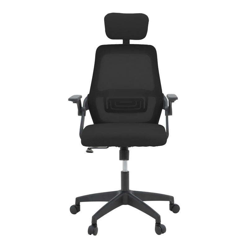 Офис стол Peja дамаска мрежа черен 58x60x107-117см