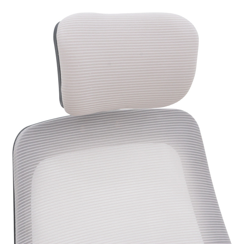 Офис стол Peja дамаска мрежа сиво-бежово и черна рамка 58x60x107-117см