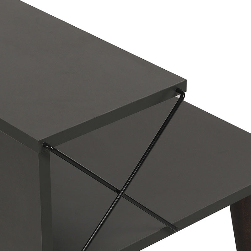 Помощна маса Gather антрацит-орех 50x40x55см