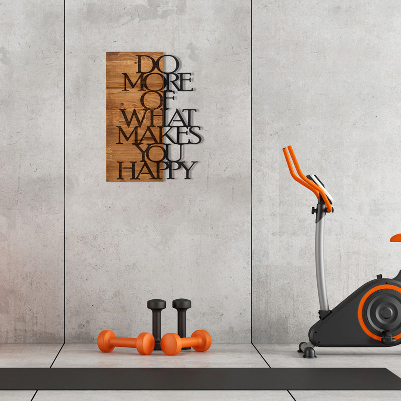 Стенен декор Haper борово дърво в естествен цвят и черен метал 42x3x58см