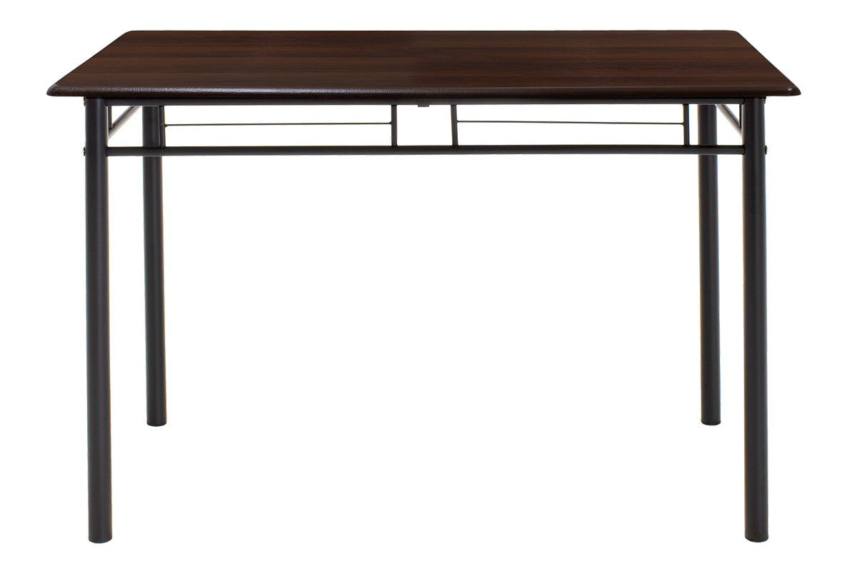 Трапезен комплект Roza 5бр цвят тъмен орех - крака черен мат 120x70x75см