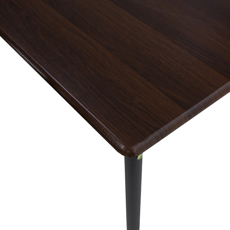 Трапезен комплект Roza 5бр цвят тъмен орех - крака черен мат 120x70x75см