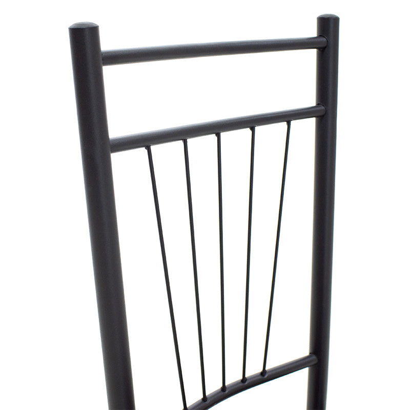 Трапезен комплект Roza 5бр цвят тъмен орех - крака черен мат 120x70x75см