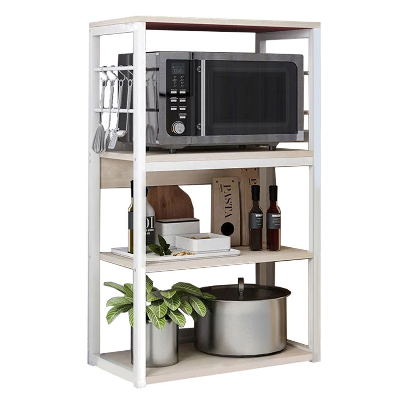 Подова етажерка  Wille метален бял-натурален 50х30х99см