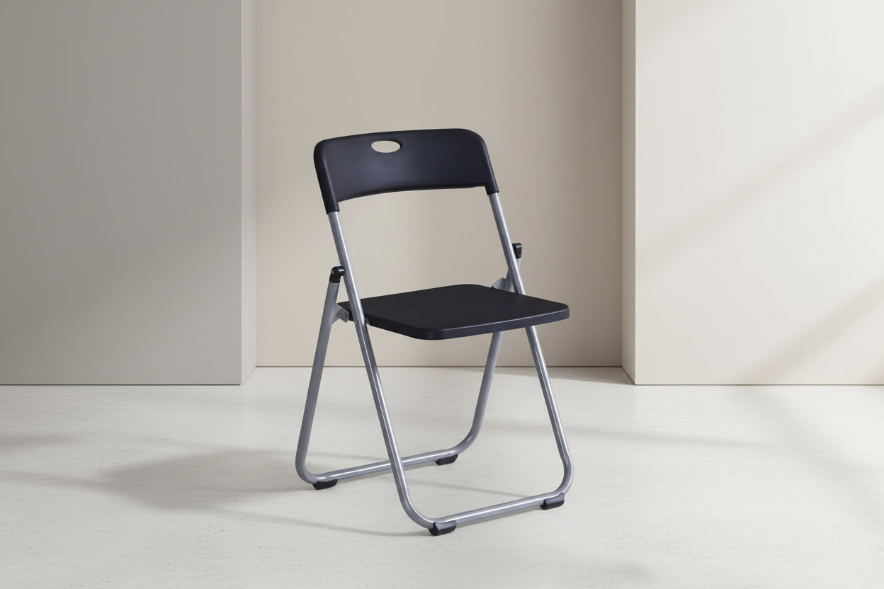 Сгъваем стол Daxton PP черен-сребрист 49x46.5x73.5cm