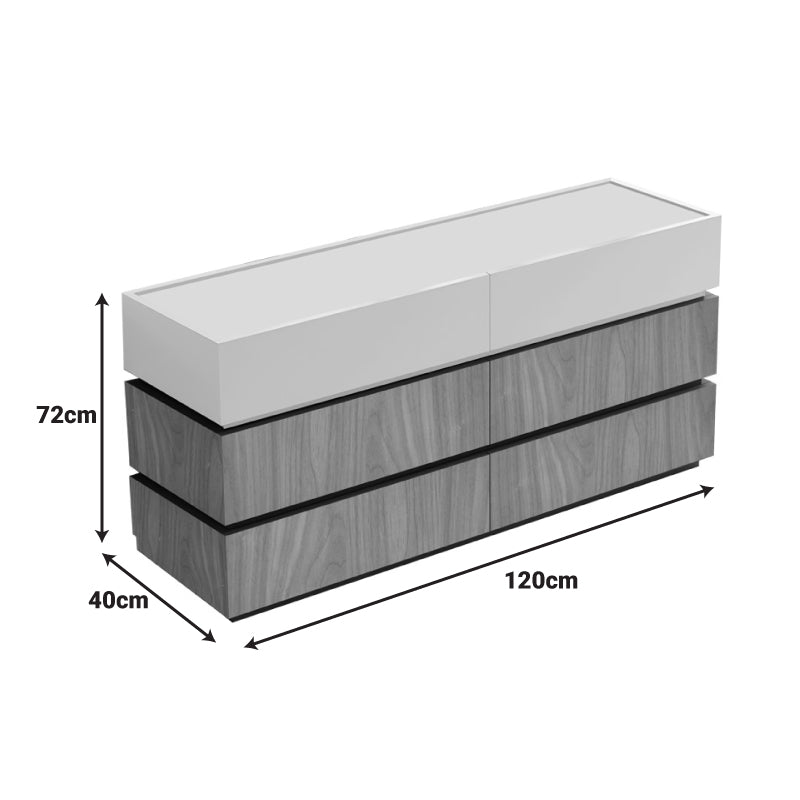 МДФ скрин Sonlen в орех-бежов нюанс 120x40x72см