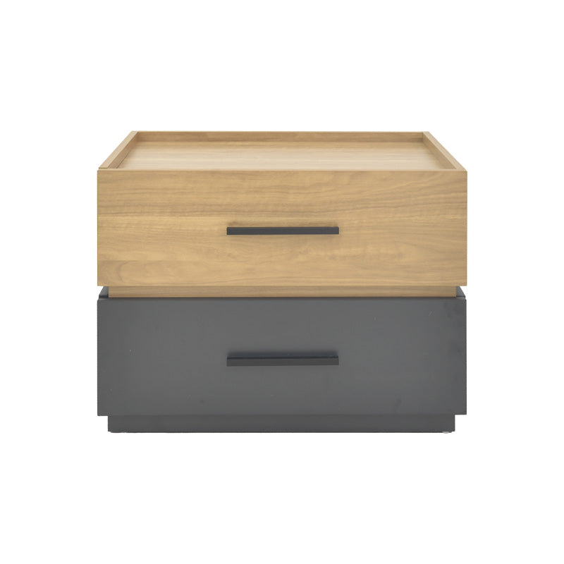 Нощно шкафче Sonlen от мдф в нюанс sonoma-въглен 60x40x44,5 см