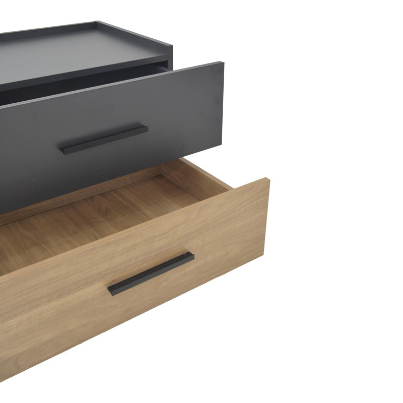 Нощно шкафче Sonlen от мдф в нюанс sonoma-въглен 60x40x44,5 см