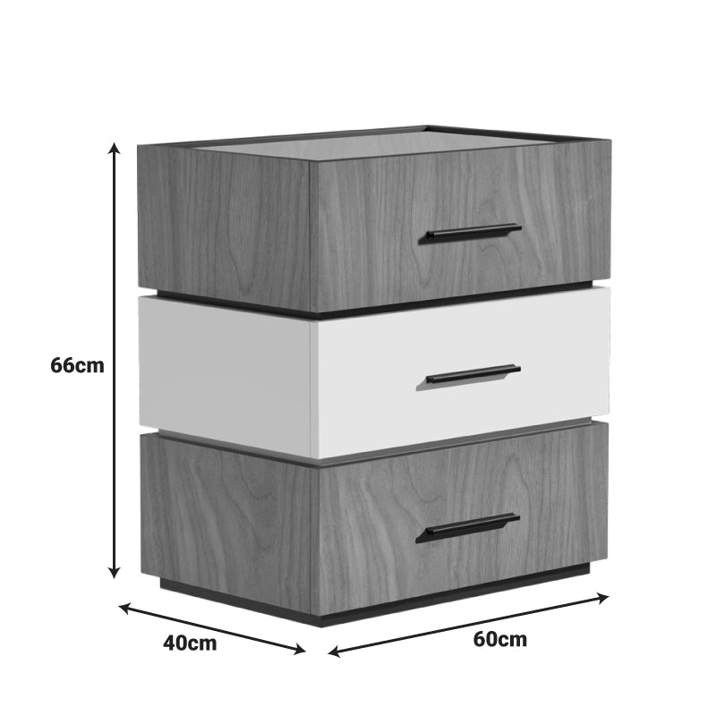 Нощно шкафче Sonlen в орех-бежов нюанс 60x40x66см