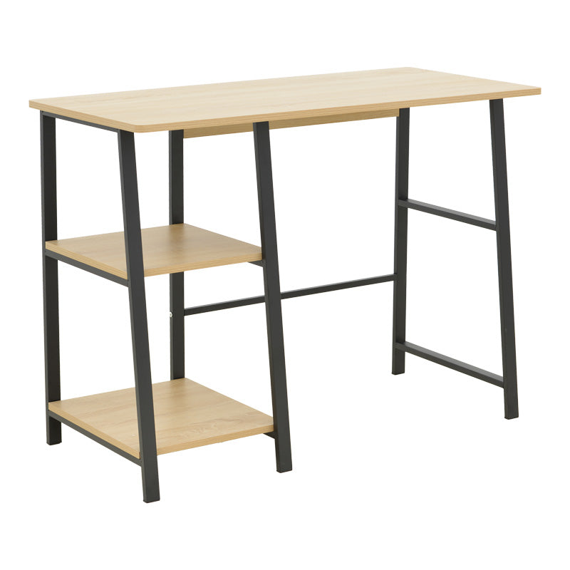 Учебно бюро Ferje с рафтове мдф в естествено-черен цвят 100x48x75см