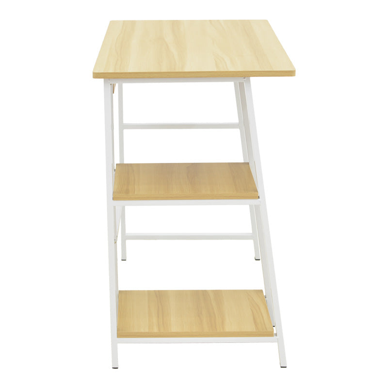 Учебно бюро Ferje с рафтове мдф в цвят светъл орех-бял 100x48x75см