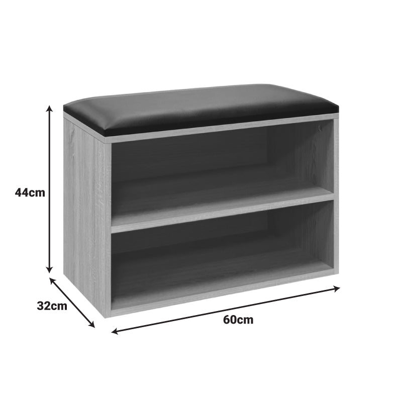 Шкаф за обувки Кiana 4 чифта в естествен цвят 60x32x44см