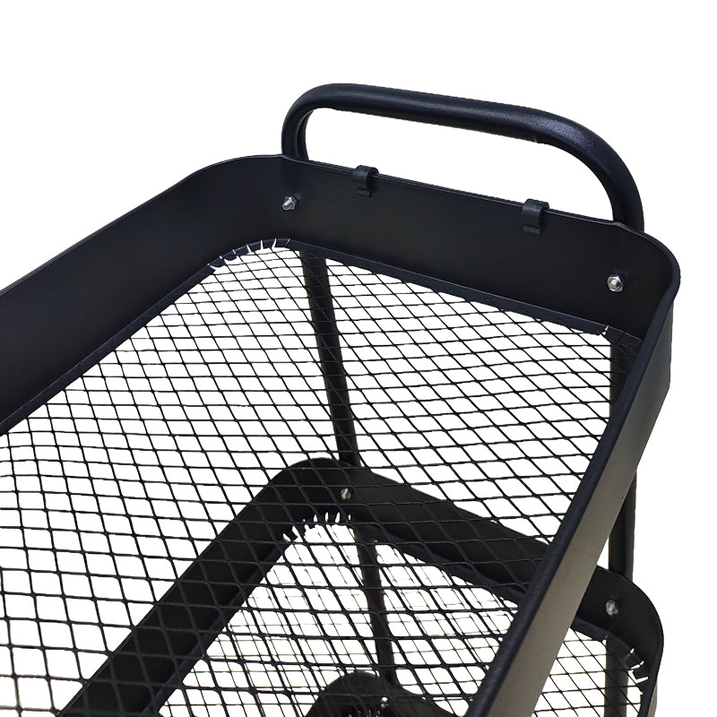 3-етажна количка Nedea черна метална, 41x30x77см