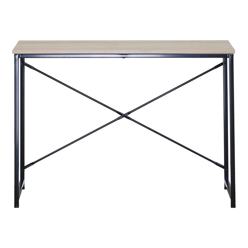 Работно бюро Bailon в цвят дъб с черен метал 100x40x70см