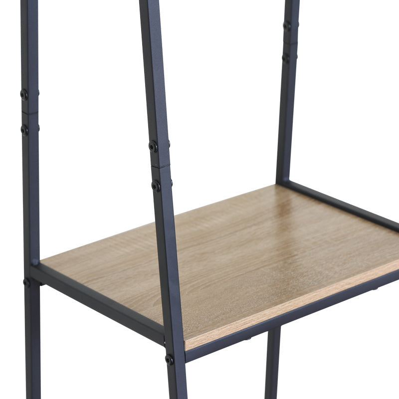 Етажерка Herevy в цвят дъб с черен метал 101x35x160см