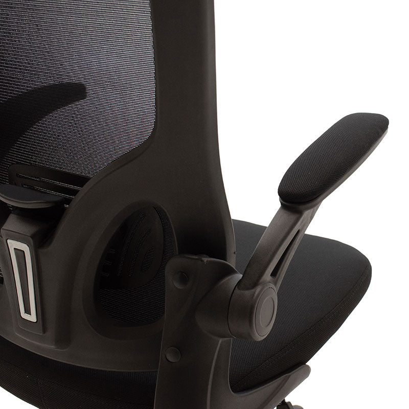 Мениджърски офис стол Ergoline с дамаска мрежа в черен цвят