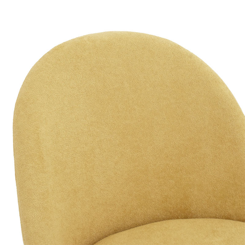 Стол Грация кадифе жълто-черни метални крака