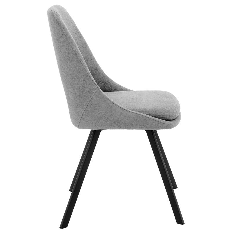 Стол Initiate плат сиво-черен метален крак 48x57x85см