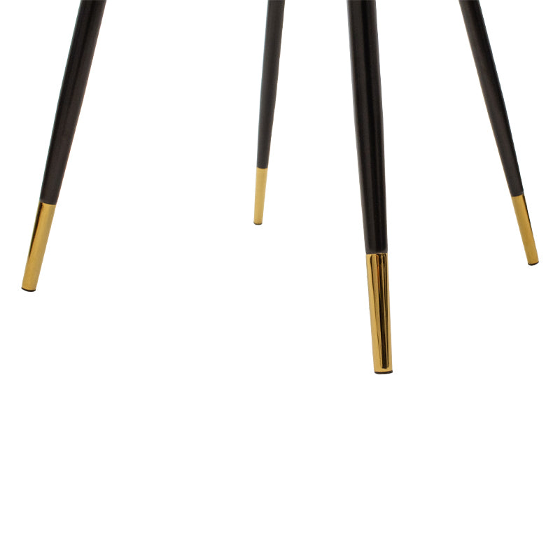 Стол Giselle черен кадифен крак черно-златисто