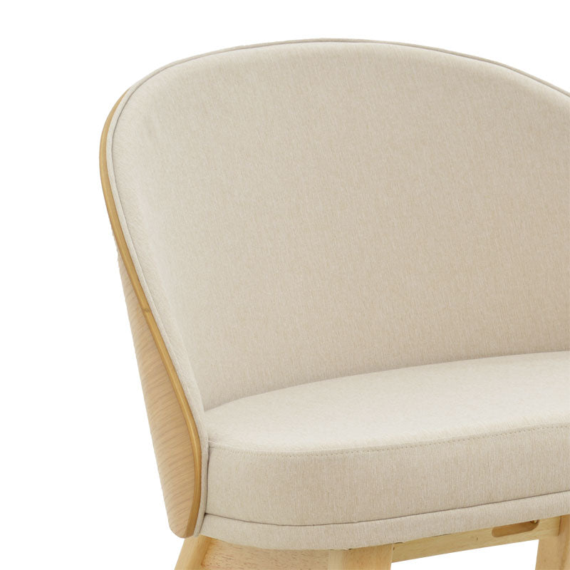 Стол Sarian бежов плат-каучуково дърво естествен крак 69,5x71x70,5см