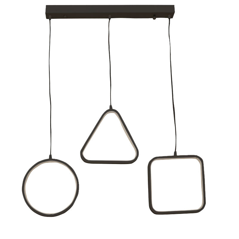 Плафон с 3 тела PWL-0990 LED 60W черен 70x10x100cm