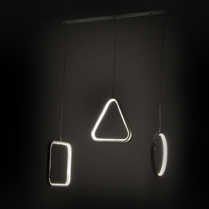 Плафон с 3 тела PWL-0990 LED 60W черен 70x10x100cm