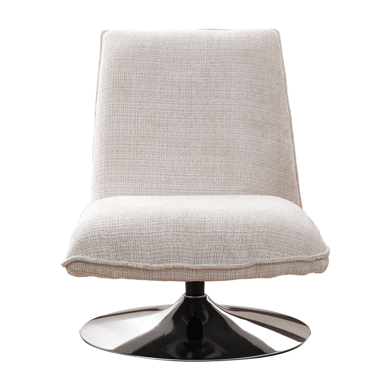 Въртящ се стол Remona крем дамаска-хромирани крака 63x80x80εκ