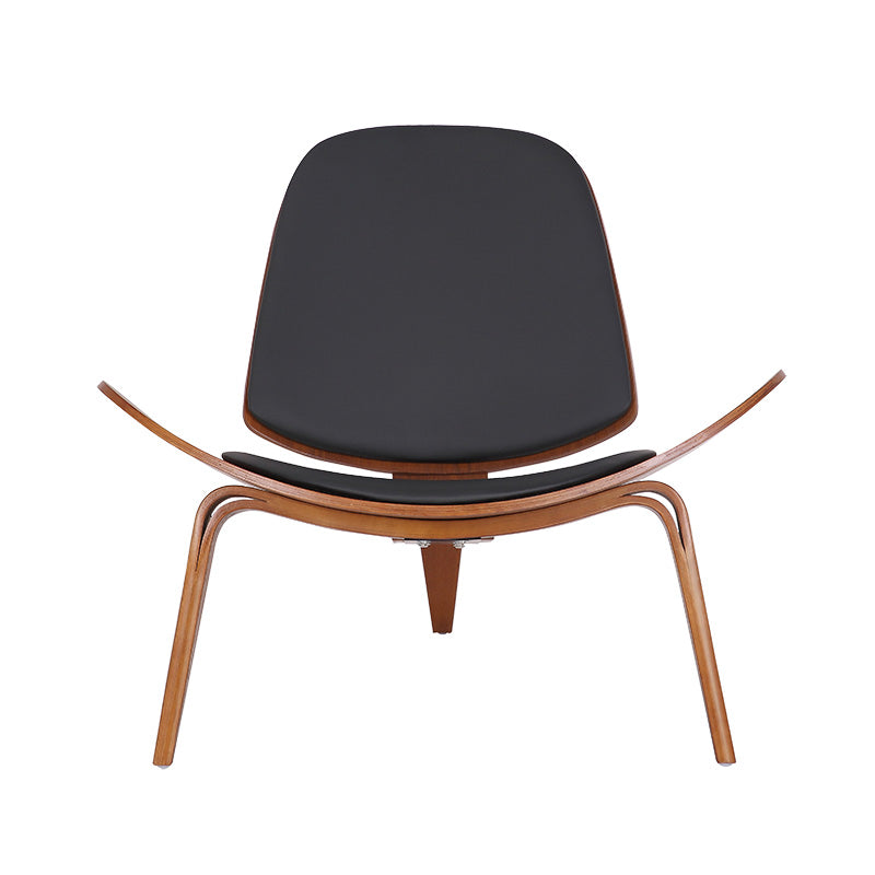 Фотьойл Vilma PU черен /цвят орех 90x73x75см