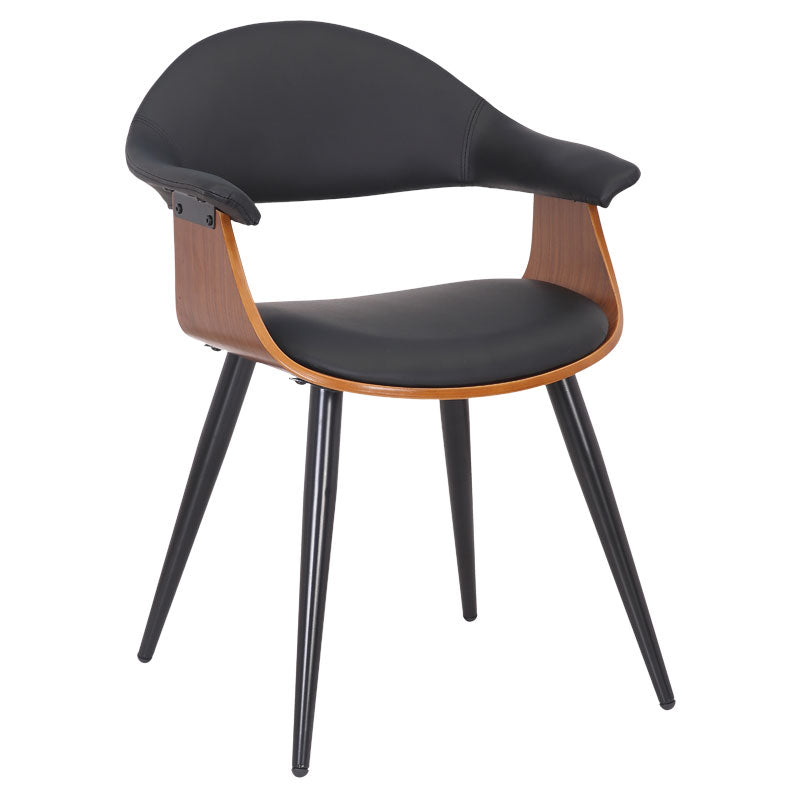 Фотьойл Austen PU черен крак орех