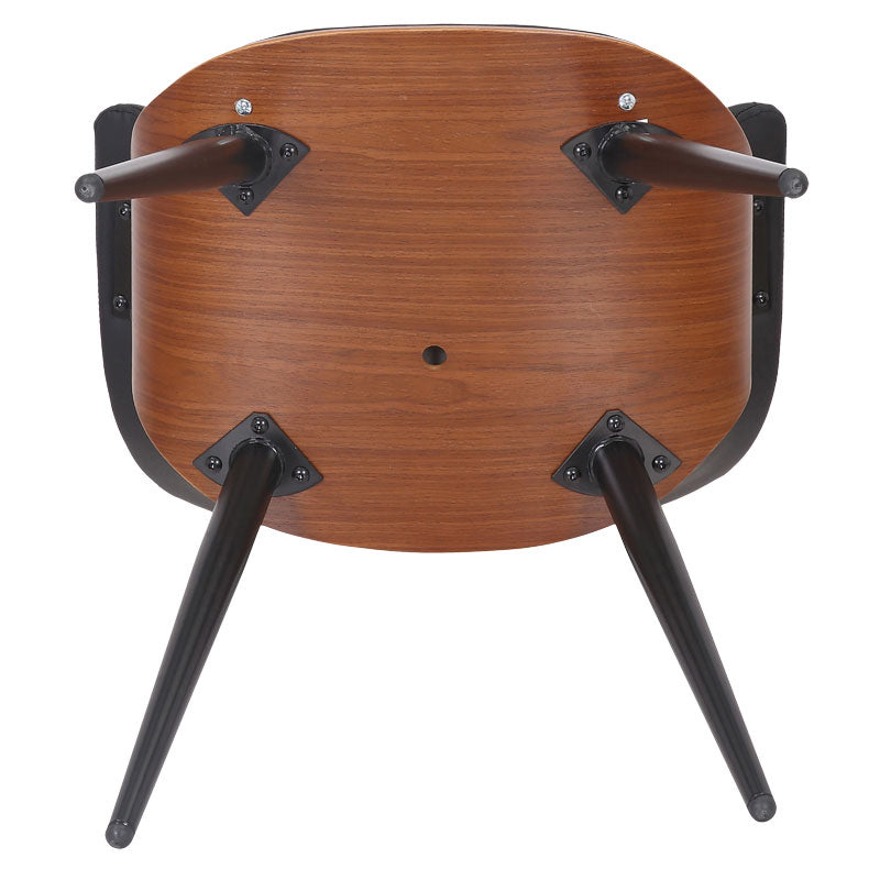 Фотьойл Austen PU черен крак орех