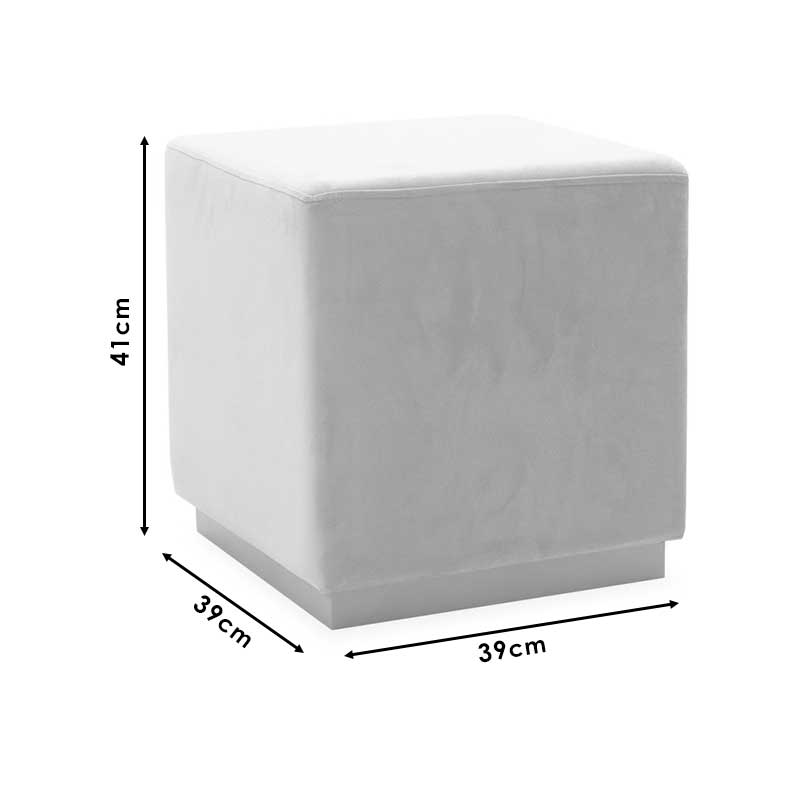 Tабуретка Pyra златисто кадифе - златен метал 39x39x41см