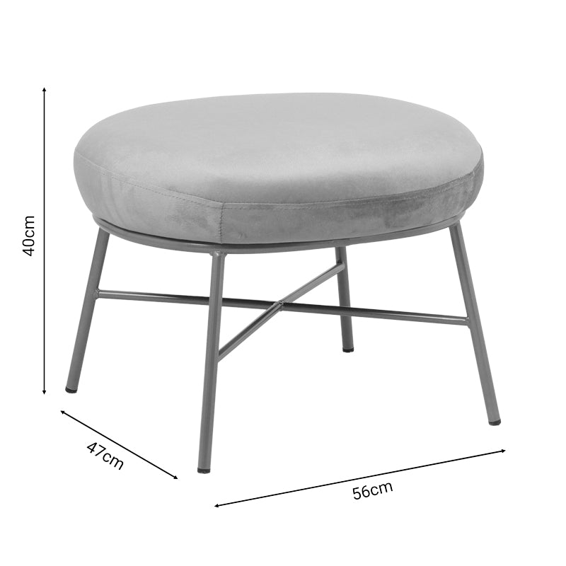 Табуретка Susanna кадифе гнила ябълка-златист метален крак 56x47x40см