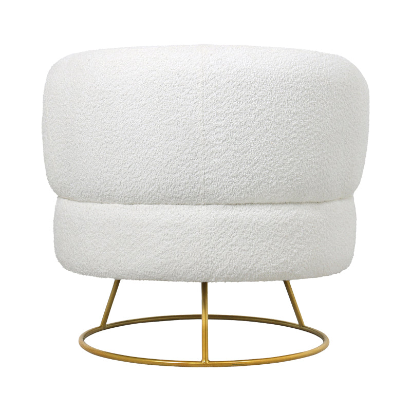 Фотьойл Connie кремаво букле плат-крака златен метал 87x81x81см