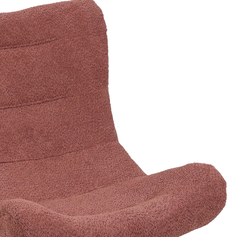 Кресло Silla букле в прашно розово 97x80x100см