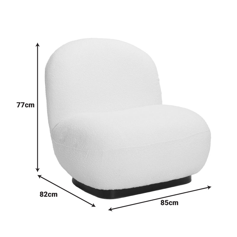 Фотьойл rosalie крем теди плат-черна основа 85x82x77см