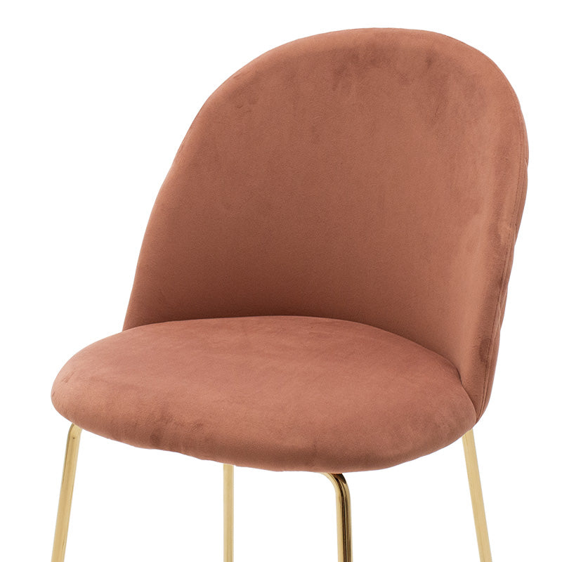Бар табуретка Ruth метал златен гланц с кадифе гнила ябълка