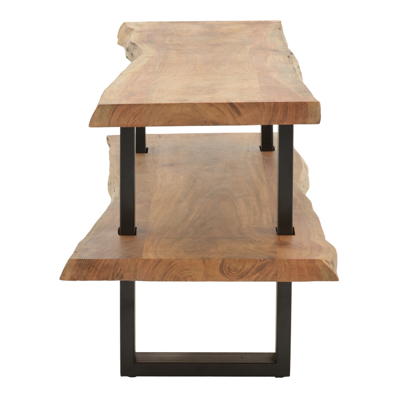 ТВ шкаф Fuji естествен масив акациево дърво 140x40x52см