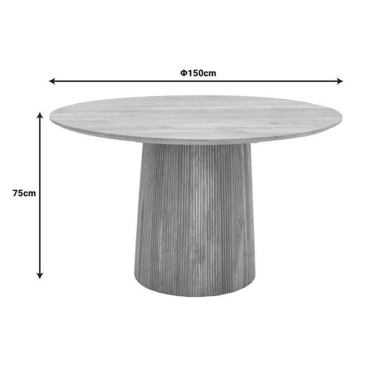 Маса трапезна Canicule акациево дърво масив в естествен нюанс D150x75см